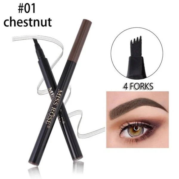 miss rose liquid waterproof eyebrow pen (0.3 brown color) - Image 7