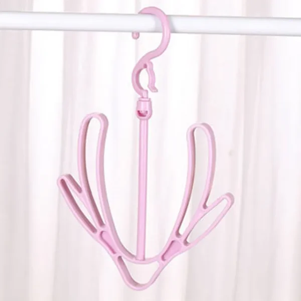 shoe drying stand | hanging racks for balcony, cabinet, cup board | hook racks organizer (pink) - Image 14