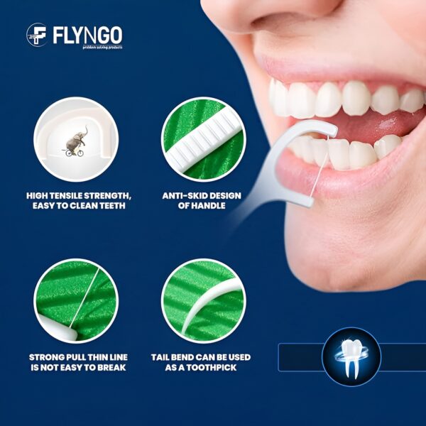 tooth cleaning dental floss toothpicks plaque remover plastic set for clean teeth | fresh breath and healthy gums - Image 11