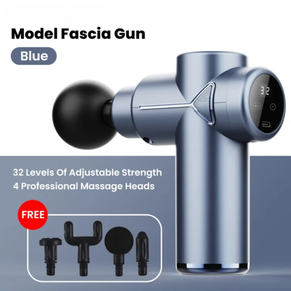 4 in 1 multi-function vibration massage gun professional ultra quiet pain relief whole body massagers with 4 heads and different level of speeds (random colors) - Image 13