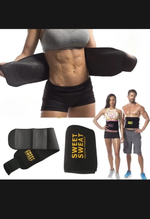 sweet sweat belt for weight loss slimming trimming waist trainer fitness belt for men and women - Image 2
