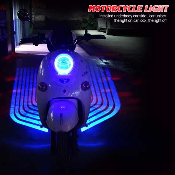 2pcs motorcycle & car welcome light door courtesy lights with projector   led carpet underglow for car motorcycle light and car - Image 12