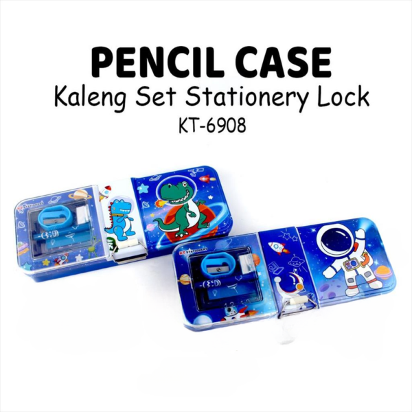 character set tin pencil box | pencil case for boys and girls best gift for school kids (random colors & designs) - Image 5