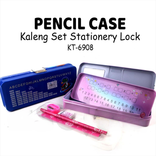 character set tin pencil box | pencil case for boys and girls best gift for school kids (random colors & designs) - Image 6