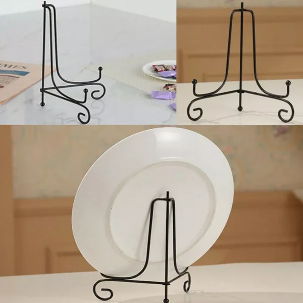 big size plate stand holder display decorative easel picture frame ornament mount iron - Image 5