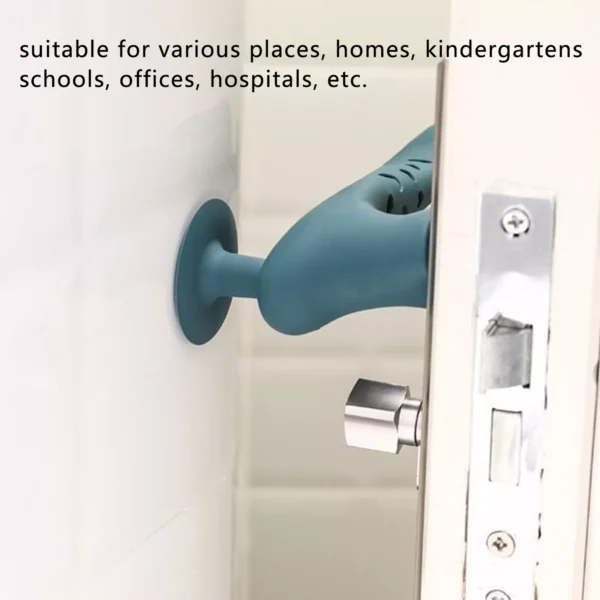 silicone room door handle stop guard protective door knob cover (random color) - Image 2