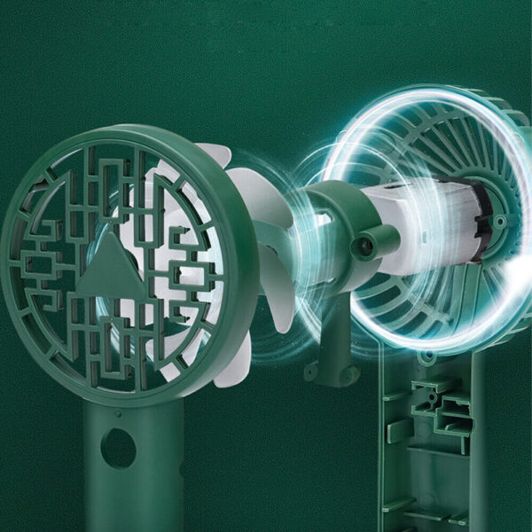 mini handheld fan table desk high speed air cooler fan | usb rechargeable (random color) - Image 10