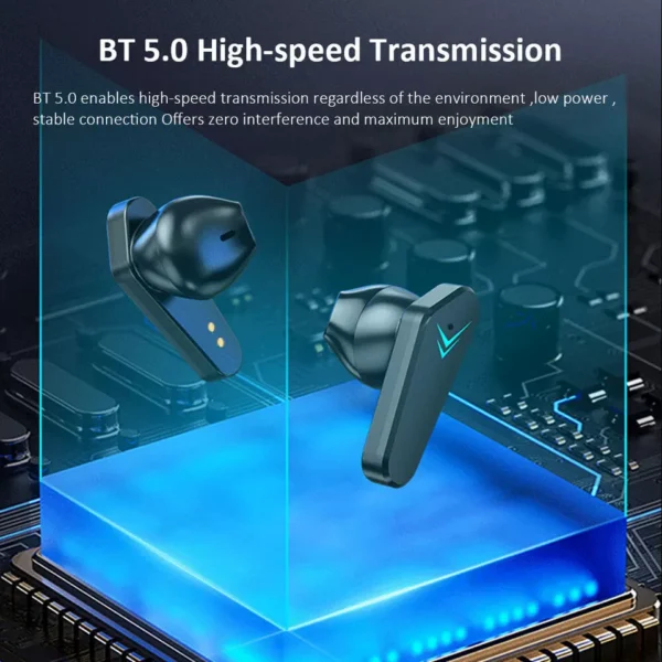 tws a18 gaming headset earbuds bluetooth for iphone samsung android wireless earphones for men and women | led-light game stereo earbuds - Image 7
