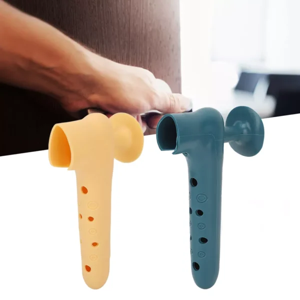 silicone room door handle stop guard protective door knob cover (random color)