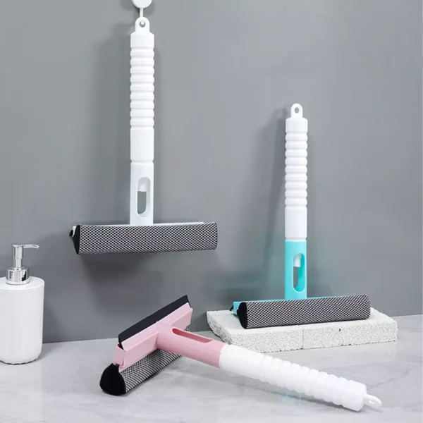 3 in 1 spray, sponge and wipe multifunctional glass cleaning brush wiper for car, bathrooms, kitchens, and living rooms (random color) - Image 2