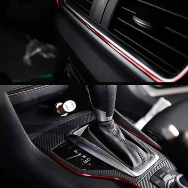 5m cars auto accessories dashboard car styling interior decoration strips moulding trim (red color) - Image 5