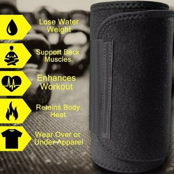 boldfit tummy shaper sweat slim tummy belt shapewear for belly - adjustable - Image 3