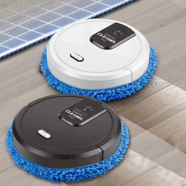 3 in 1 electric sweeper floor mop cordless vacuum robot with wet dry mopping smart spray mini washing cleaners for home cleaning (random color)