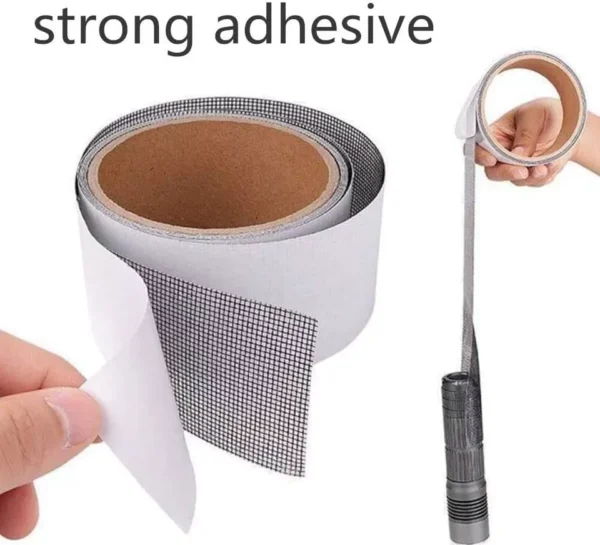 mesh roll tape window screen repair patch | keep mosquitoes out with our anti-insect, self-adhesive mesh patch tape - 25 yards - Image 7