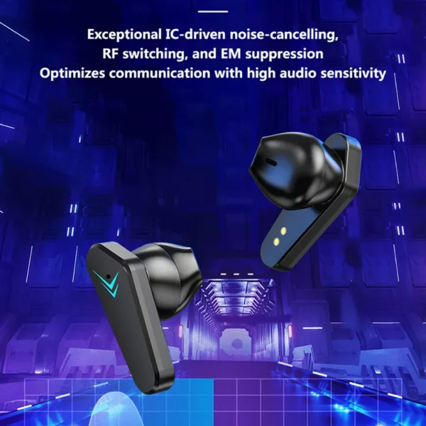 tws a18 gaming headset earbuds bluetooth for iphone samsung android wireless earphones for men and women | led-light game stereo earbuds - Image 12