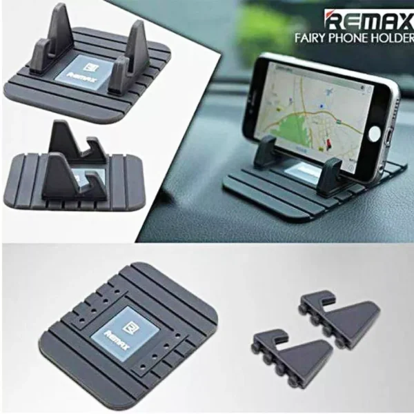 remax fairy universal silicone anti slip mat mobile phone holder (black)