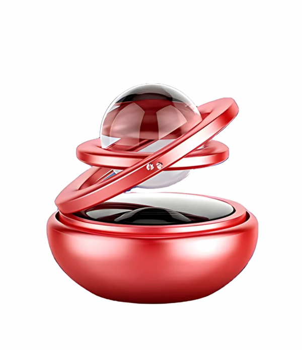 solar car air freshener rotating double-ring for car dashboard, aesthetic car decor | best quality ( random color ) - Image 10
