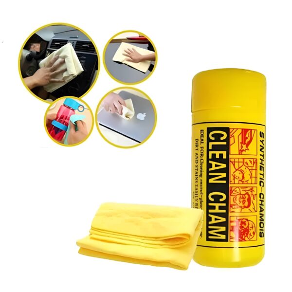 clean cham absorbant car, home cleaning synthetic chamois leather magic cloth(random color)