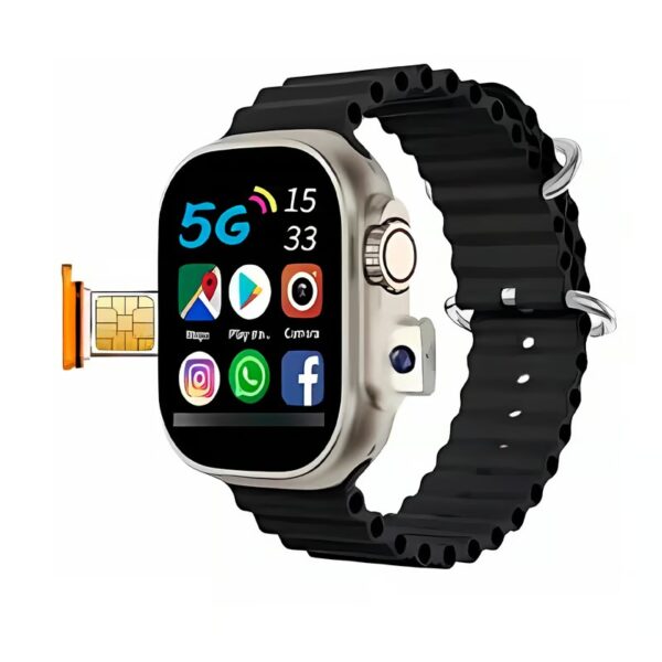 bw10 pro 4g smartwatch with chip + anti-spy camera 4g sim support & direct bluetooth calling | best quality smartwatch (random color)