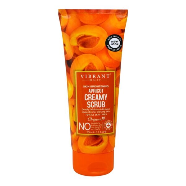 vibrant beauty brightening apricot hydrating creamy scrub, for all skin types, (200ml) - Image 4