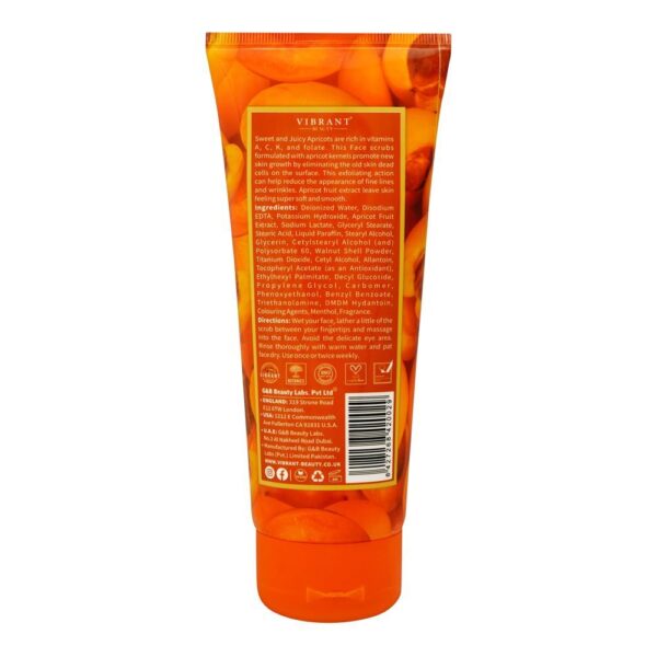 vibrant beauty brightening apricot hydrating creamy scrub, for all skin types, (200ml) - Image 5
