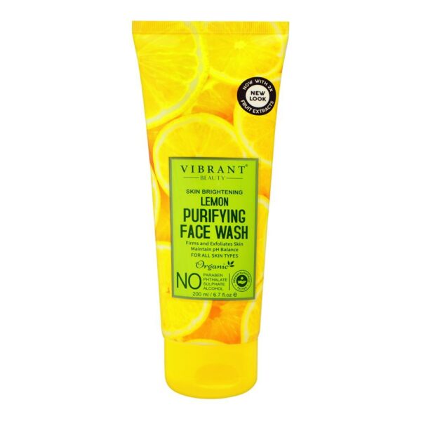 vibrant beauty skin brightening lemon purifying face wash lemon exfoliating face wash - Image 2
