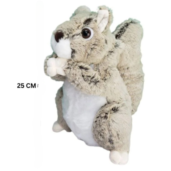 squirrel plush toy with a big bushy tail | soft stuffed animal plush toy for kids boys & girls - 25 cm