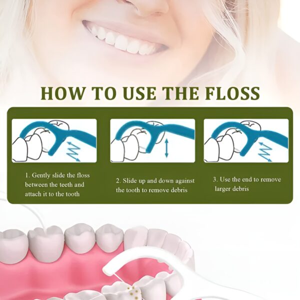 tooth cleaning dental floss toothpicks plaque remover plastic set for clean teeth | fresh breath and healthy gums - Image 7